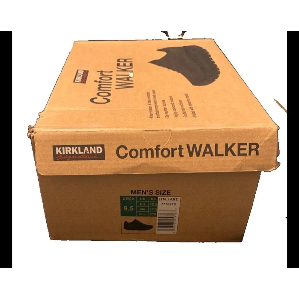 Kirkland Signature Comfort Walker Mens 9.5 Black Mesh Athletic Walking Shoes